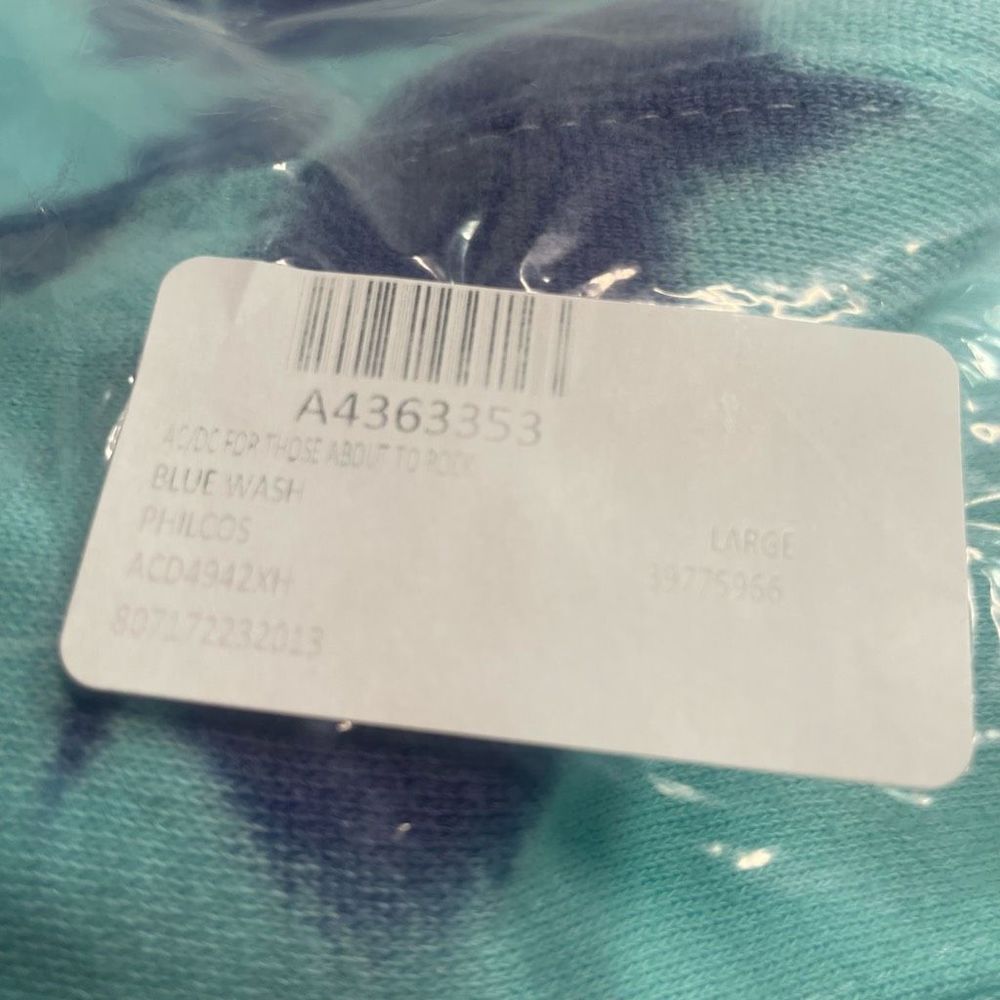 BNWT ACDC FOR THOSE ABOUT TO ROCK UK TOUR 1982 TIE DYE HOODIE MENS/UNISEX L/XL - Picture 12 of 16